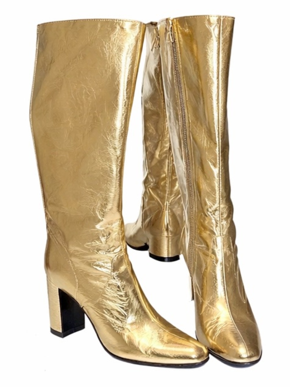 Metalic gold boots